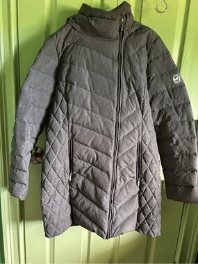 Michael Kors Packable Down Jacket in Dark Gray